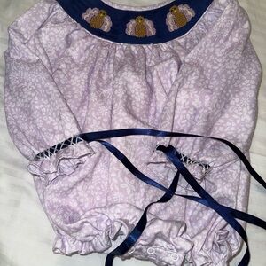 Purple Floral Kids One Piece